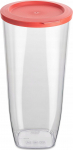 Toidu s&auml;ilitamise n&otilde;ud Koziol Connect, 2 l, 13.2 cm x 12.5 cm, l&auml;bipaistev v./punane v.
