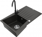 K&ouml;&ouml;givalamu koos kraaniga Mexen Cesar, graniit, 77 cm x 47 cm x 20 cm, kuldne/must/kroom