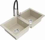 K&ouml;&ouml;givalamu koos kraaniga Mexen Mario, vaik/graniit, 82 cm x 43.6 cm x 16.1 cm, beež