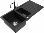 K&ouml;&ouml;givalamu koos kraaniga Mexen Andres, graniit, 100 cm x 50 cm x 20 cm, must/kroom