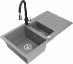 K&ouml;&ouml;givalamu koos kraaniga Mexen Matias, vaik/graniit, 90 cm x 50.5 cm x 20 cm, must/hall