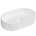 Vannitoa kraanikauss Invena Glamour, keraamiline, 50 cm x 32.5 cm x 12.2 cm, valge v.