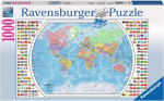 Pusle Ravensburger Political World Map, 50 cm x 70 cm, 1000 tk, mitmev&auml;rviline