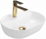 Vannitoa kraanikauss Rea Aura, keraamiline, 42 cm x 30 cm x 12 cm, valge v.