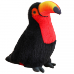 Pehme m&auml;nguasi papagoid Toucan, must/punane, 30 cm