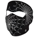 Mootorratturi kiivrisukk Zanheadgear Spiderweb Glow, valge v./must v.