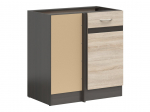 Alumine k&ouml;&ouml;gikapp Junona Line, sonoma tamm v./wenge, 45 cm x 78.5 cm x 82.5 cm