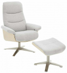 Tugitool koos jalatoega MC Akcent Amasra AMA036GO, hall v., 81 cm x 82 cm x 107 cm