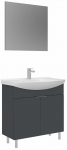 Vannitoa m&ouml;&ouml;bli komplekt Kalune Design Purus, matt antratsiit v., 50 cm x 80 cm x 83 cm