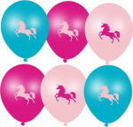 &Otilde;hupallide komplekt ovaalsed Unicorn, mitmev&auml;rviline, 6 tk