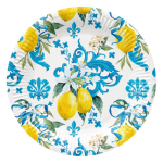 &Uuml;hekordne taldrik Paw Decor Collection Sicilian Floral Whimsy, &Oslash; 23 cm, 23 cm, 8 tk