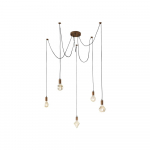 Valgusti rippuv Trio Cord 310100562, E27, 5 x 60 W, vask v.