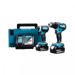 Juhtmevaba t&ouml;&ouml;riistakomplekt koos akuga Makita DLX2289TJ, 18 V, 5 Ah