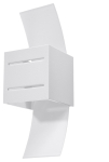 Valgusti seinale Sollux Loreto Curvature 20457-02, G9, 1 x 40 W, valge v. / valge v.