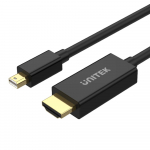 Kaabel Unitek V1152A Mini DisplayPort male, HDMI male, 2 m, must v.