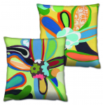 Dekoratiivne padi Mioli Decor Set, roheline/mitmev&auml;rviline, 43 cm x 43 cm, 2 tk