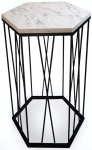 Kohvilaud Kalune Design Cetrus Marmo, valge v./hall v., 40 cm x 35 cm x 62 cm