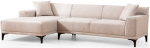 Nurgadiivan Hanah Home Petra 560ARE1604, valge v., vasak, 250 x 145 cm x 69 cm