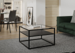 Kohvilaud Linze, must v., 75 cm x 75 cm x 45 cm