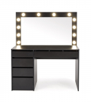 Tualettlaud Hollywood XL, must v., 140 cm x 55 cm x 120 cm