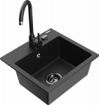 K&ouml;&ouml;givalamu Mexen Milo 6505-73-670200-70-B, graniit, 43.5 cm x 41 cm x 17.1 cm, must