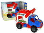 M&auml;nguauto Wader-Polesie ConsTruck Rescue Car 9866, sinine/valge/punane