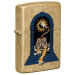 Tulemasin Zippo 48613 Tiger Tattoo Design, kuldne v.