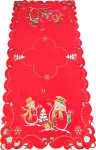 J&otilde;ululaua linik ristk&uuml;likukujuline Snowman, punane v./roheline v., 40 x 160 cm