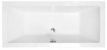 Vann, sisseehitatav Besco Quadro 175, 175 cm x 80 cm x 55.5 cm, ristk&uuml;lik, valge v./must v.
