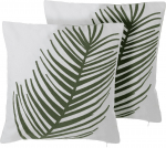 Dekoratiivne padi Shumee Azami, valge v./roheline v., 45 cm x 45 cm, 2 tk