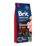 Kuiv koeratoit Brit Premium By Nature Adult L Chicken, 15 kg
