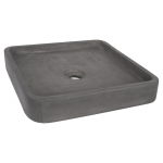 Vannitoa kraanikauss, betoon, 40 cm x 40 cm x 7 cm, tumehall