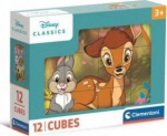 Puidust klotsid Clementoni Disney Classic, mitmev&auml;rviline, 12 tk