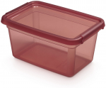 Kaanega hoiukarp, esemete hoidmiseks Orplast Base Store Rhubarb, 4.5 l, tumeroosa v., 28 x 19 x 13 cm