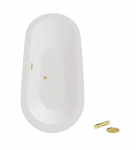 Vann, sisseehitatav Besco Victoria, 160 cm x 75 cm x 44 cm, ovaalne, valge