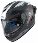 Mootorratta kiiver Axxis Cobra Rage, M (57-58 cm), valge/must/hall