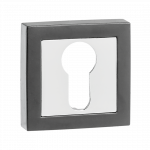 Ukse lukuaugu kate Kuchinox LK2_502B, kroom v./grafiit v., 5.2 cm x 5.2 cm