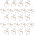 Seinakleebis BabyOno Daisies VI, valge