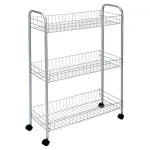 Kolme korviga serveerimisk&auml;ru Metaltex Slim De Lux, h&otilde;be v., 56 cm x 23 cm x 84 cm