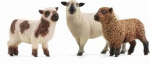 Kujukeste komplekt, lammas Schleich Farm World 42660, 3 tk, mitmev&auml;rviline