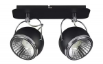 Valgusti lagi Spot-Light Ball, GU10, 2 x 6 W, must v.