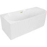 Vann, teisaldatav Mexen Gia Left, 170 cm x 80 cm x 58 cm, ovaalne, valge/kuldne matt