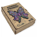 Puidust pusle PuzzleOK Colorful Butterfly, 29.4 cm x 28 cm, 68 tk, mitmev&auml;rviline
