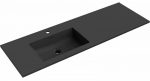 Vannitoa kraanikauss Mexen Otis Left, konglomeraat, 141 cm x 46.5 cm x 16.8 cm, must