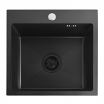 K&ouml;&ouml;givalamu Rea Leo, roostevaba teras, 40 cm x 45 cm x 18.5 cm, must v.