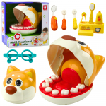 Arstim&auml;ngu komplekt, hambaarsti komplekt Lean Toys Multifunctional, pruun v.