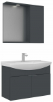 Vannitoa m&ouml;&ouml;bli komplekt Kalune Design Purus 80-984, matt antratsiit v., 50 cm x 80 cm x 58 cm