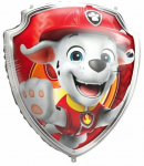 Fooliumist &otilde;hupall erikujuga Procos Paw Patrol Marshall, valge v./punane v./mitmev&auml;rviline