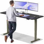 Arvutilaud reguleeritava k&otilde;rgusega Desktronic HomePro, 200 cm x 80 cm, 63 - 128 cm, must v./roheline v.