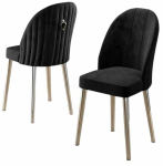 Toolide komplekt Kalune Design Mara 240CHR1746, matt, kroomi v./must v., 42 cm x 44 cm x 90 cm, 2 tk